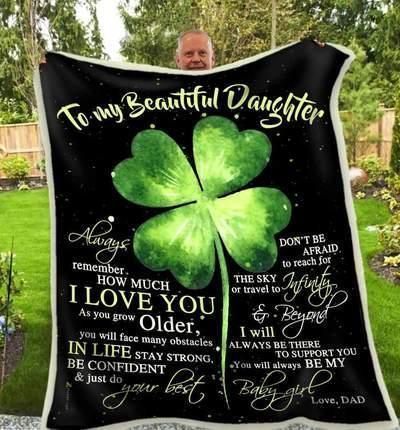 To My Daughter Always Be My Baby Girl Sherpa Fleece Blanket