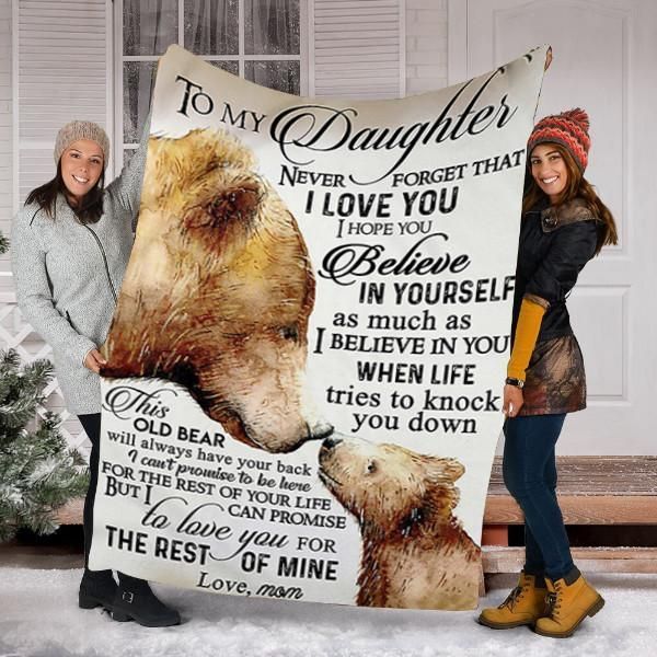 To My Daughter Beer Sherpa Fleece Blanket