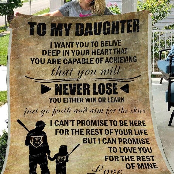 To My Daughter Believe Youll Never Lose Sherpa Fleece Blanket