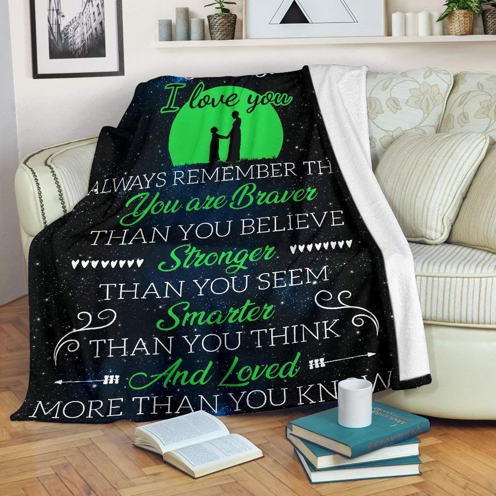 To My Daughter Braver Sherpa Fleece Blanket