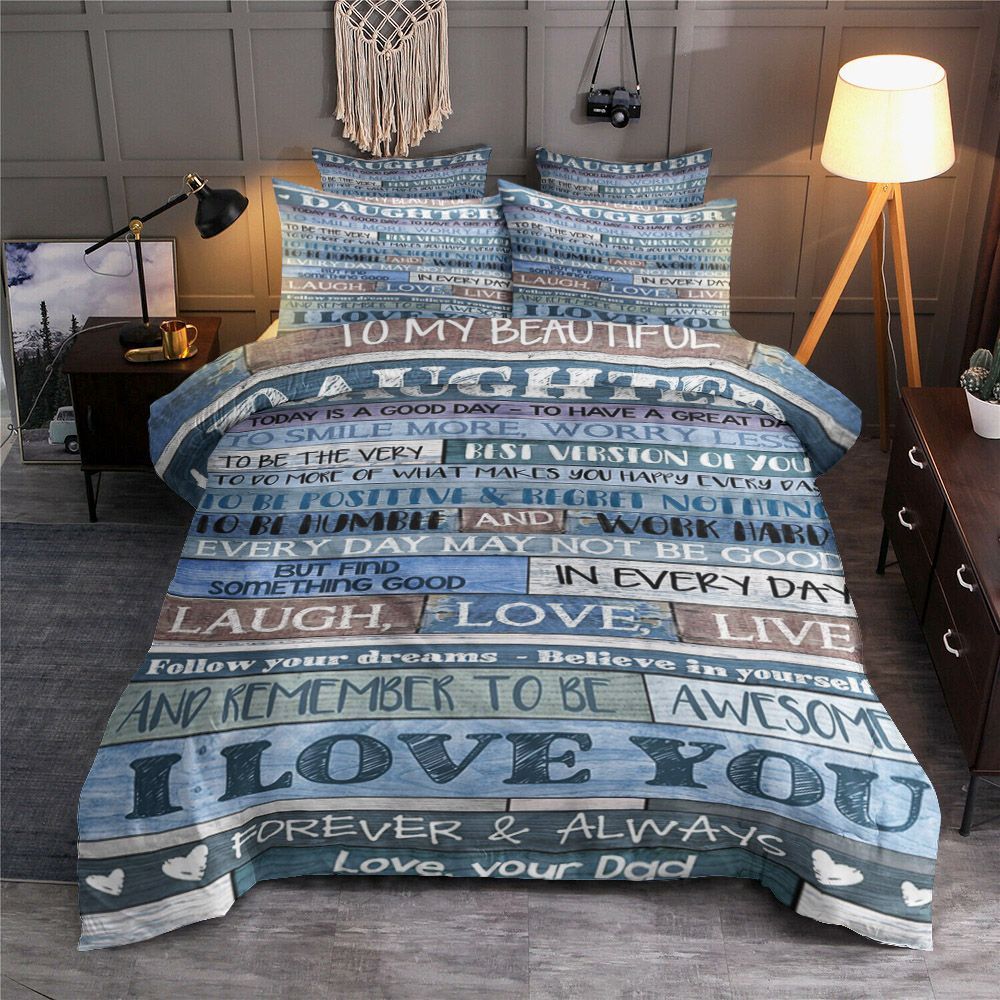To My Daughter Bedding Set