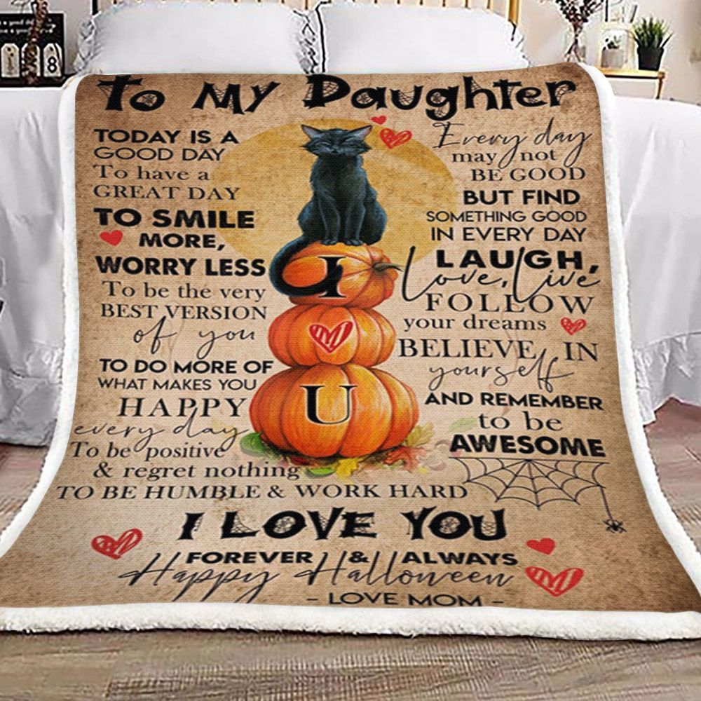 To My Daughter Sherpa Fleece Blanket