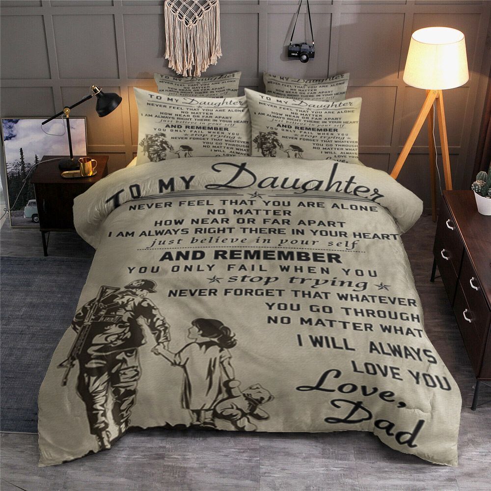 To My Daughter Bedding Set