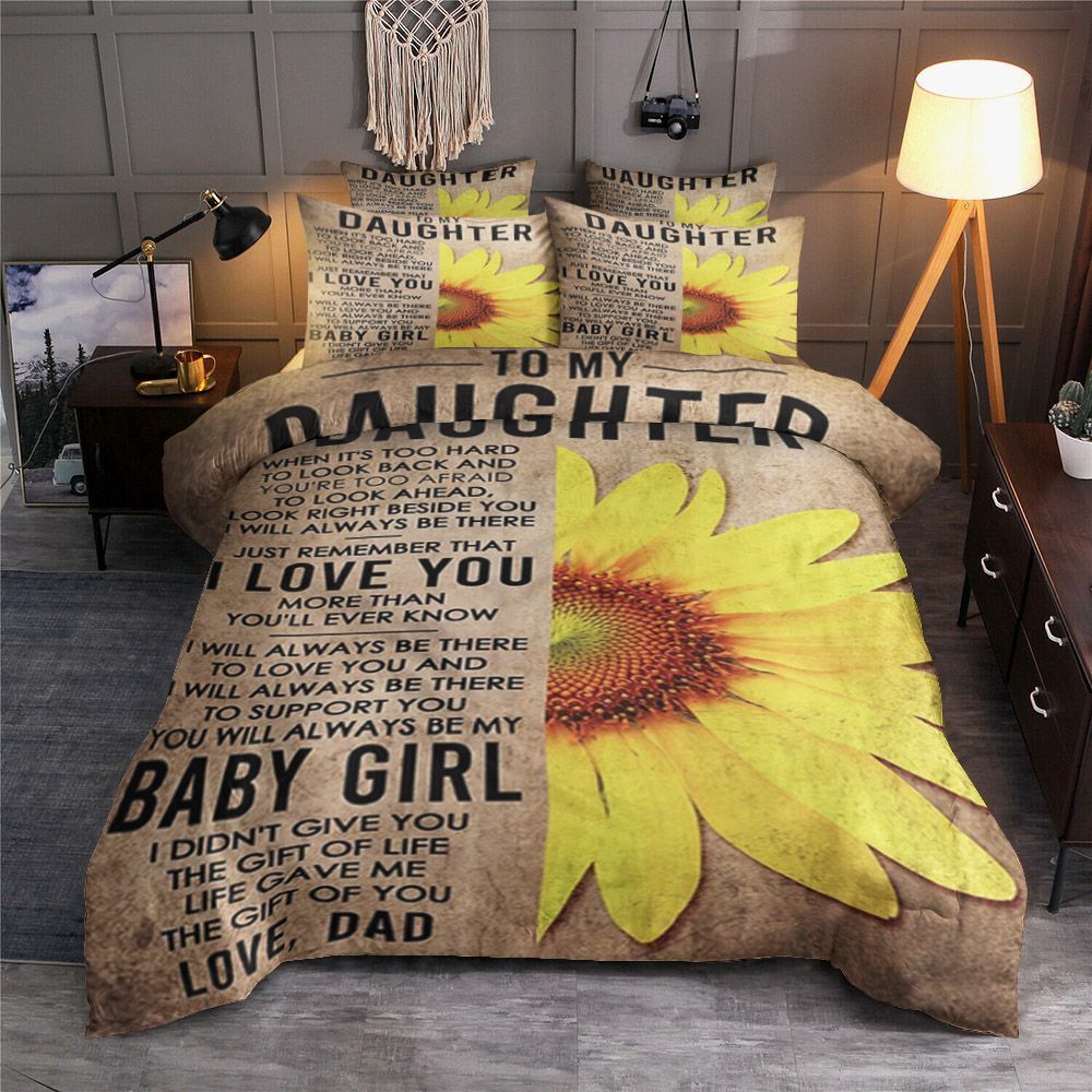 To My Daughter Bedding Set