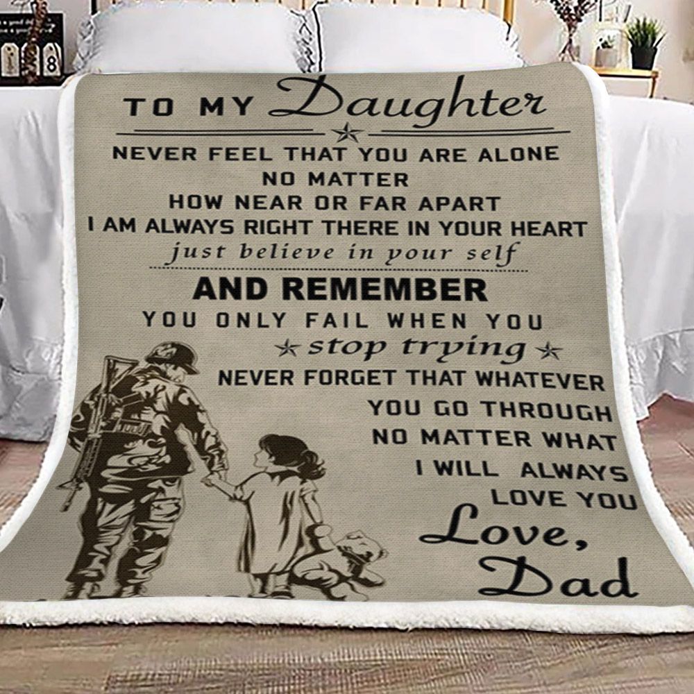 To My Daughter Sherpa Fleece Blanket