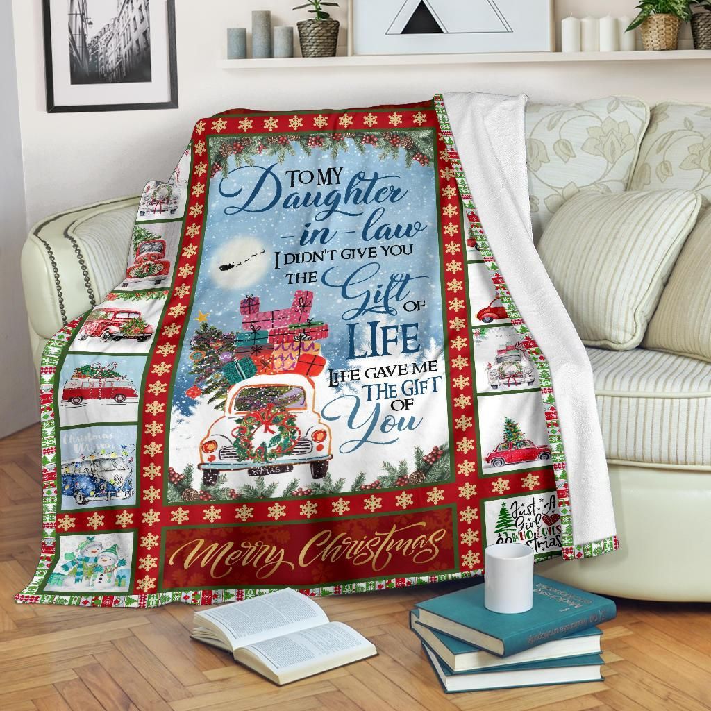 To My Daughter Christmas Sherpa Fleece Blanket
