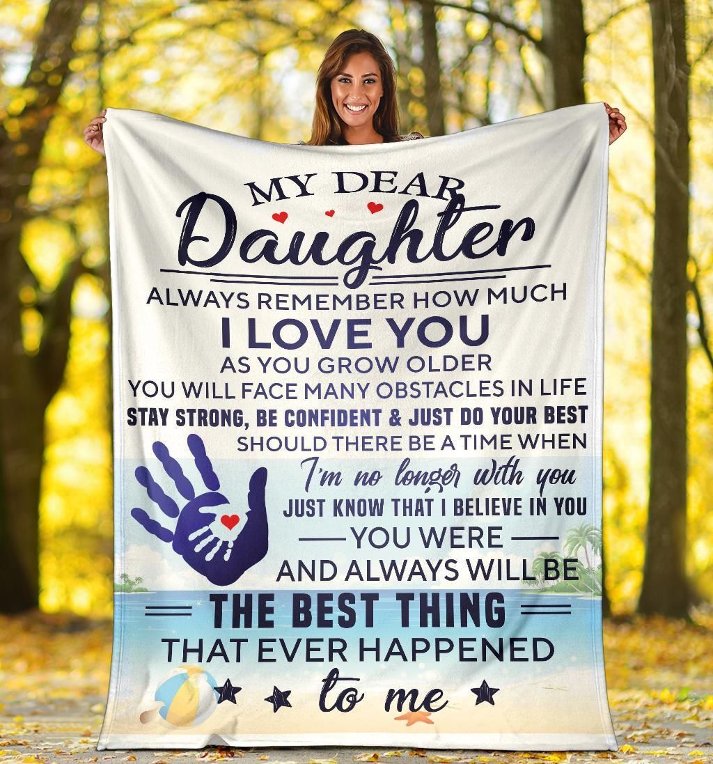 To My Daughter Christmas Sherpa Fleece Blanket