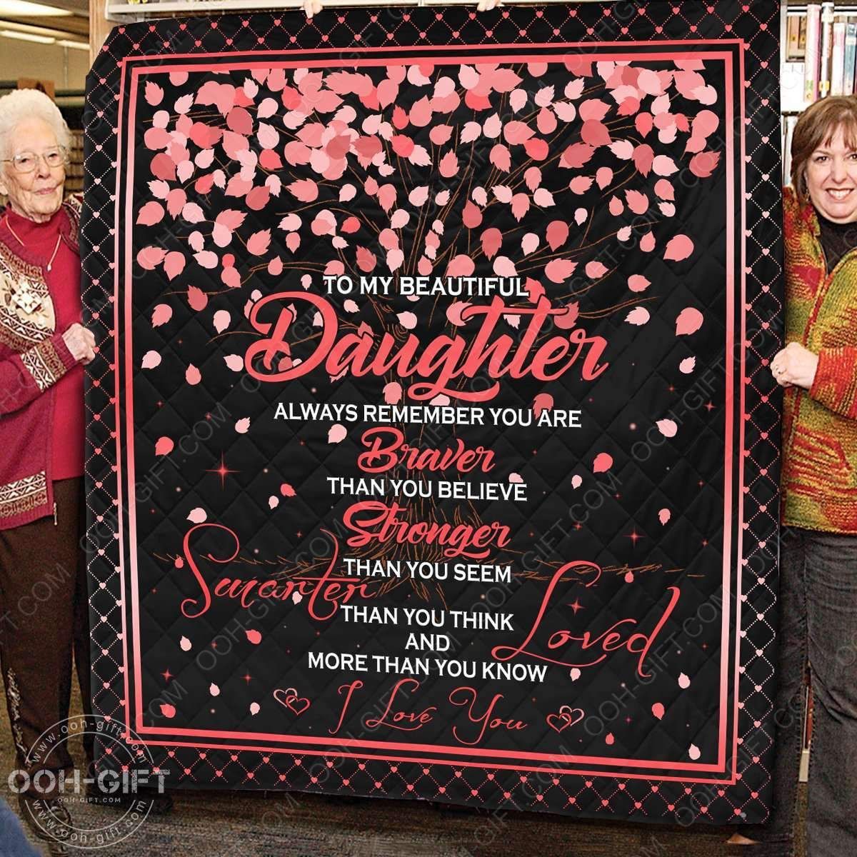 To My Daughter CL01110666MDQ Quilt Blanket