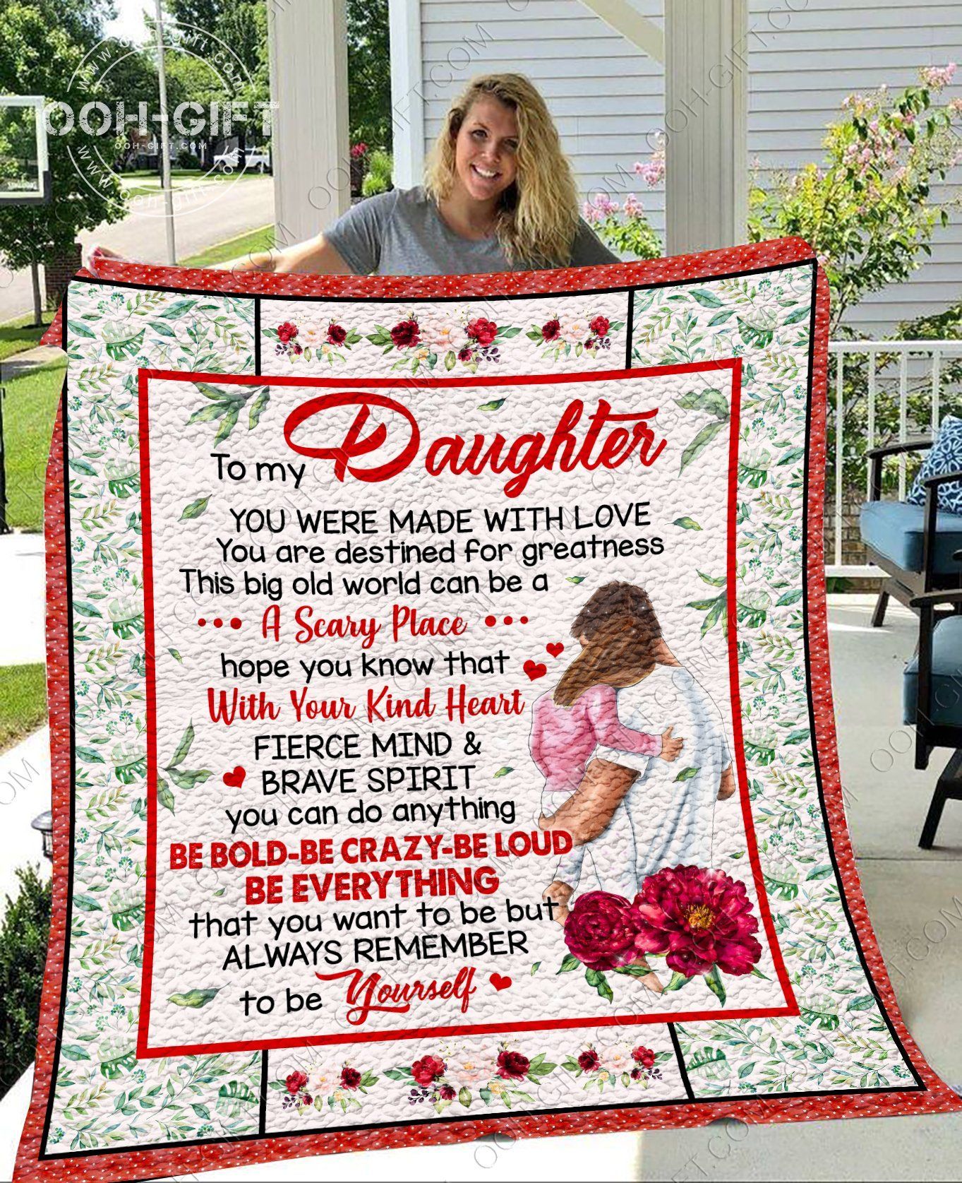 To My Daughter Sherpa Fleece Blanket