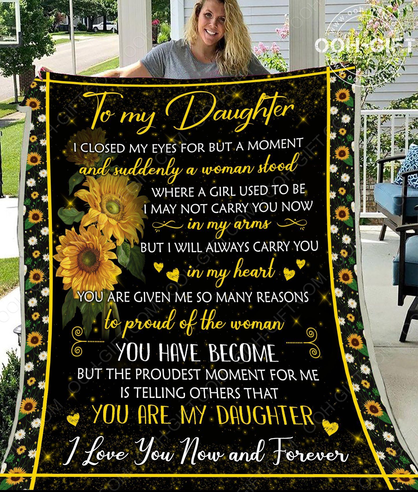 To My Daughter Sherpa Fleece Blanket
