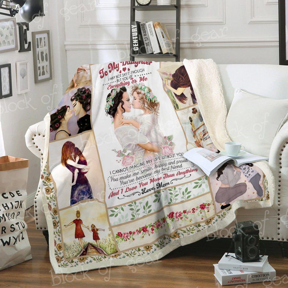To My Daughter Sherpa Fleece Blanket