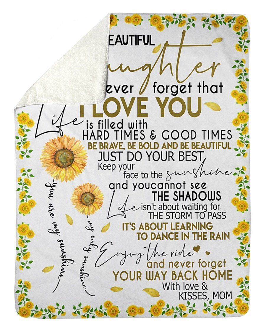 To My Daughter Sherpa Fleece Blanket