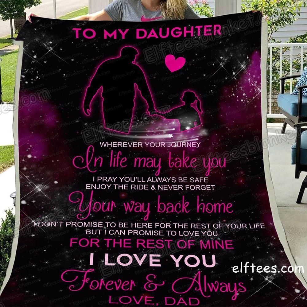 To My Daughter Sherpa Fleece Blanket