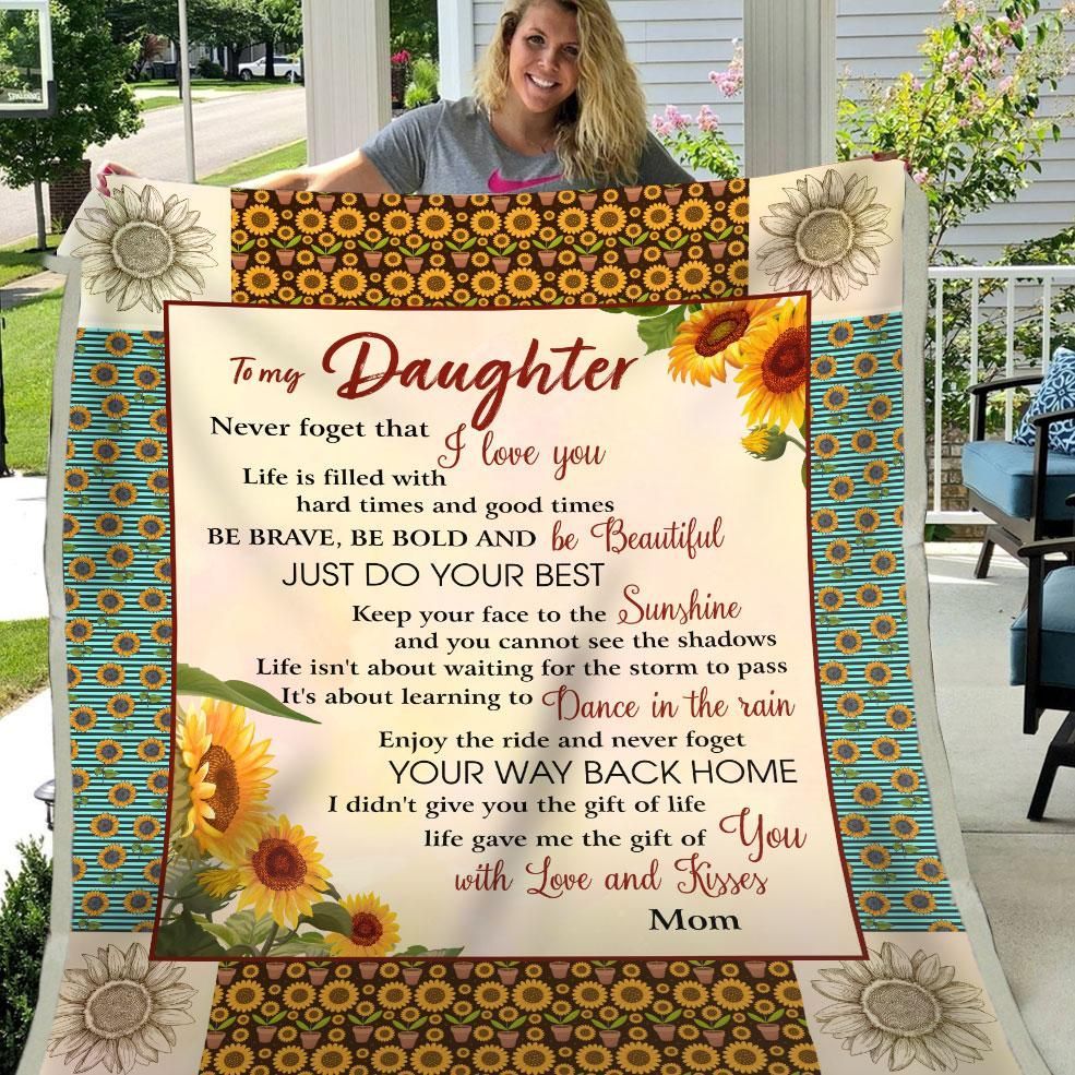 To My Daughter Sherpa Fleece Blanket