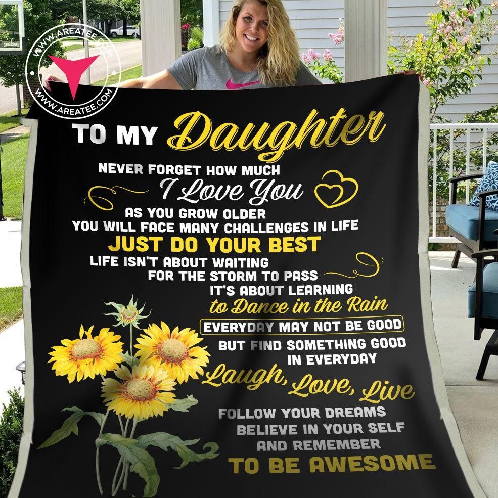 To My Daughter Sherpa Fleece Blanket