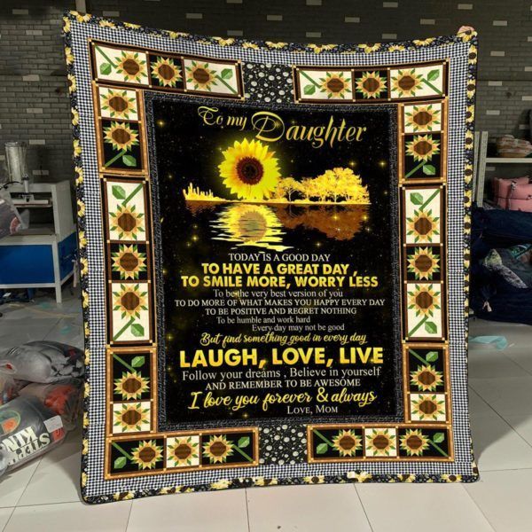 To My Daughter Sherpa Fleece Blanket