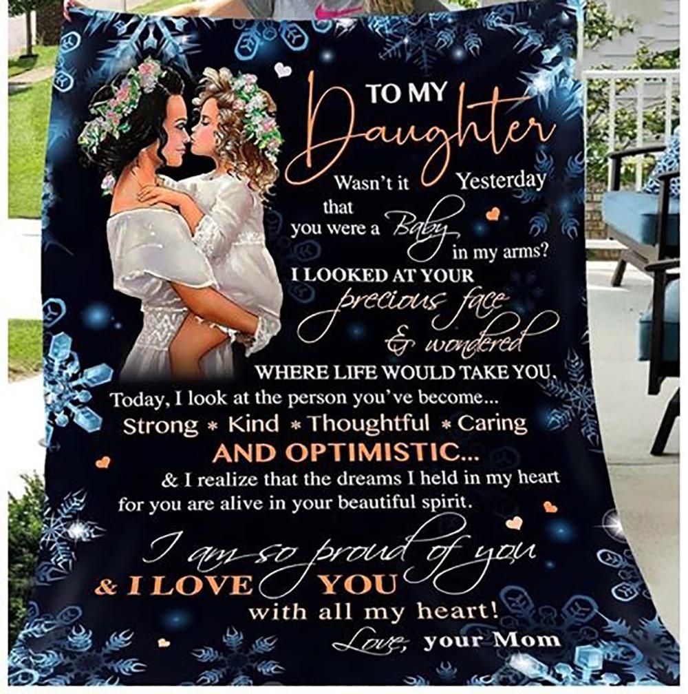 To My Daughter Sherpa Fleece Blanket