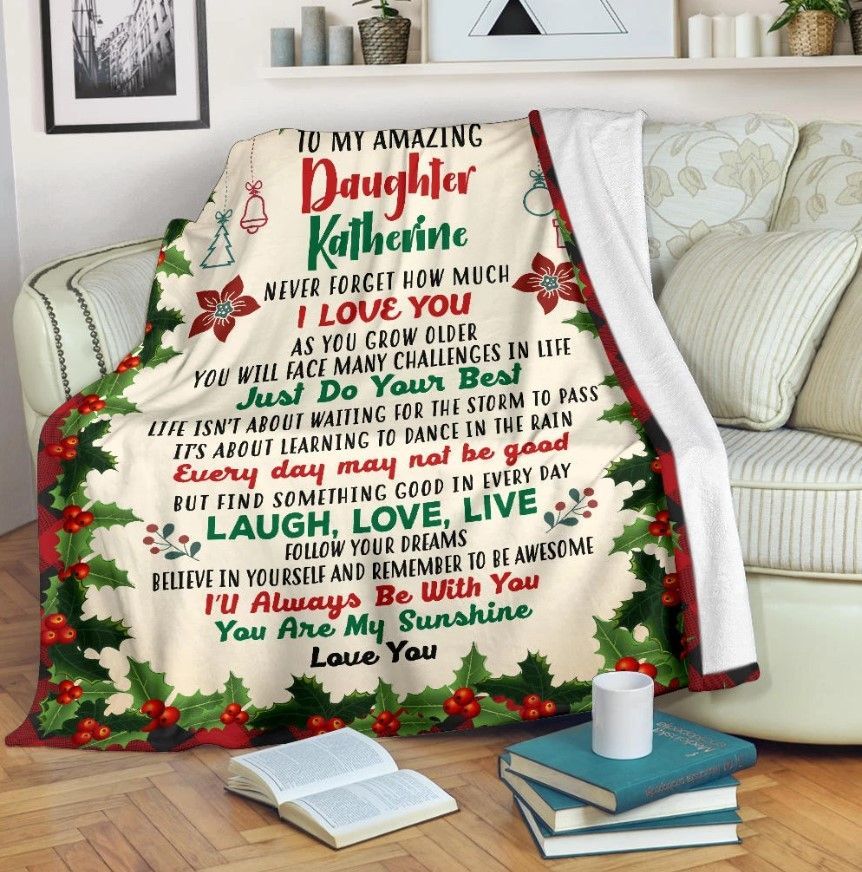 To My Daughter Sherpa Fleece Blanket