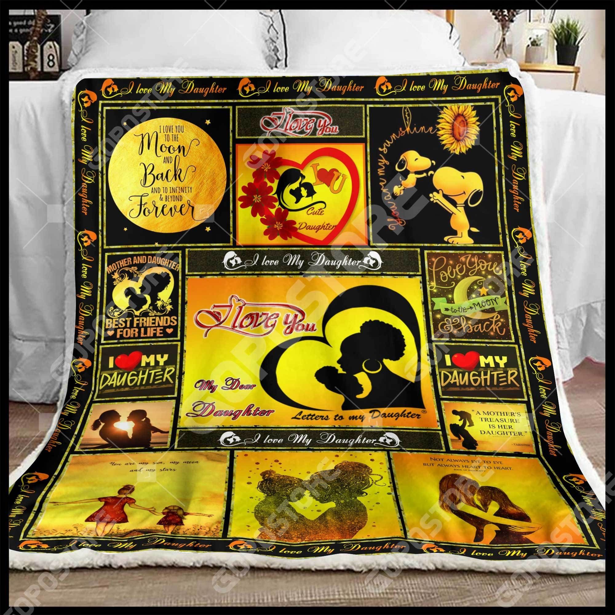 To My Daughter Sherpa Fleece Blanket