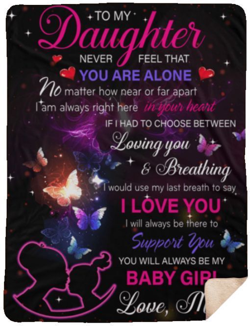 To My Daughter Sherpa Fleece Blanket