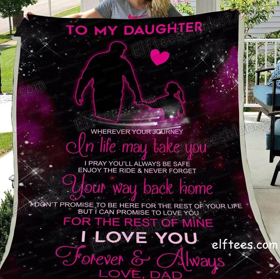 To My Daughter Sherpa Fleece Blanket