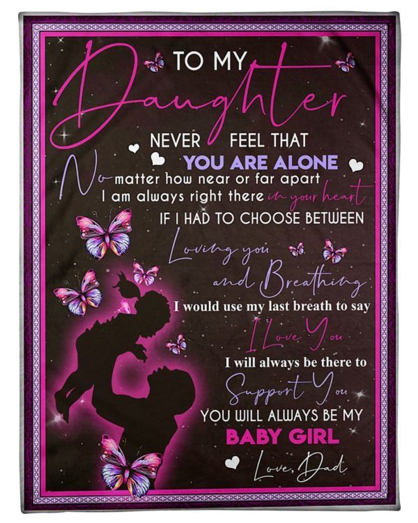 To My Daughter Sherpa Fleece Blanket