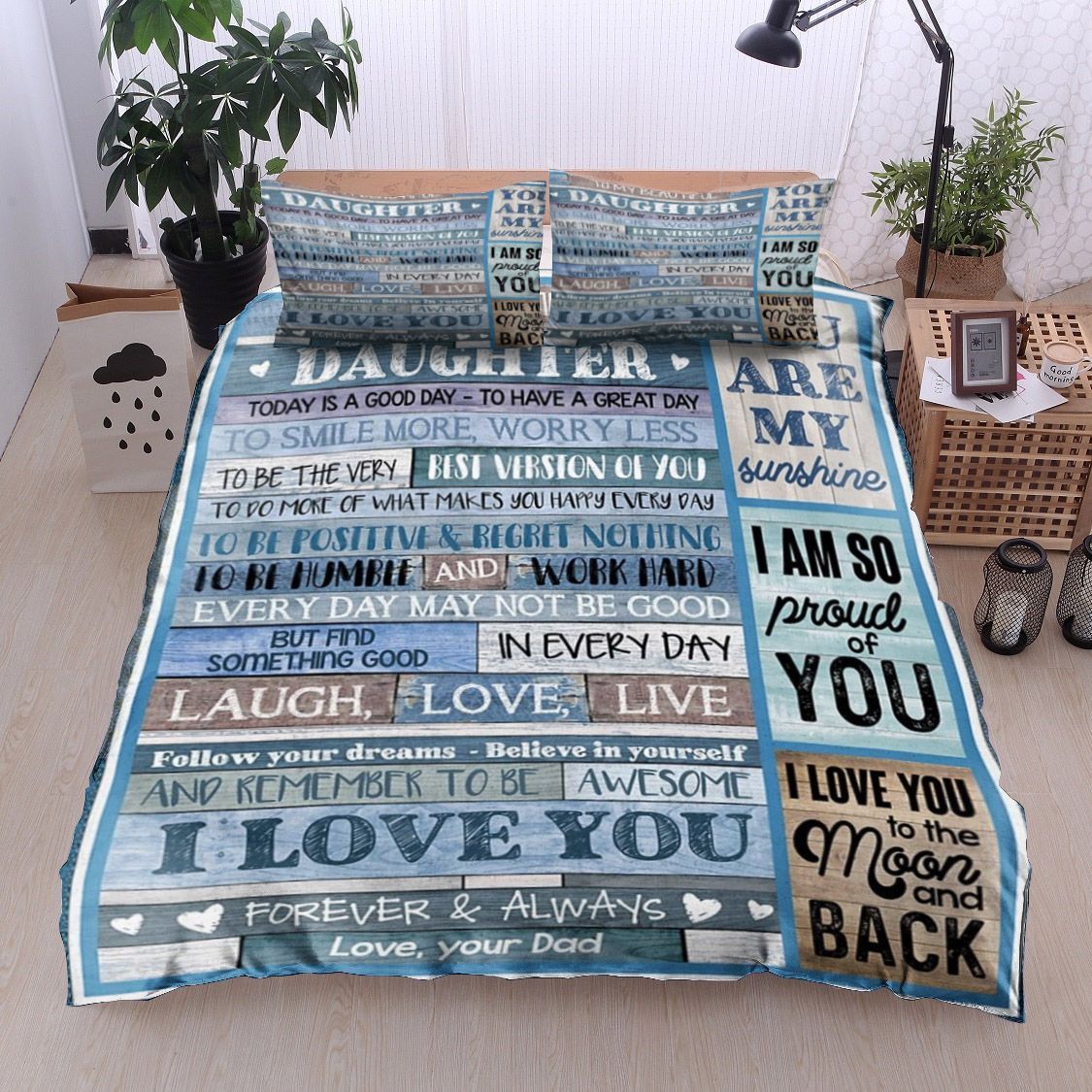To My Daughter Bedding Set
