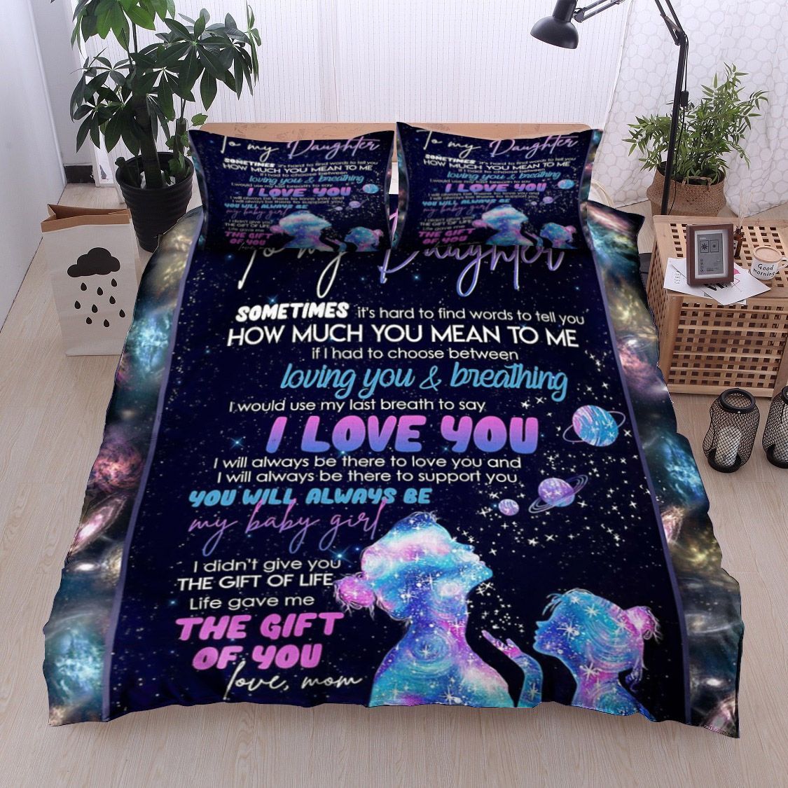 To My Daughter Bedding Set