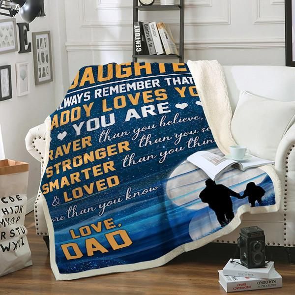To My Daughter Sherpa Fleece Blanket