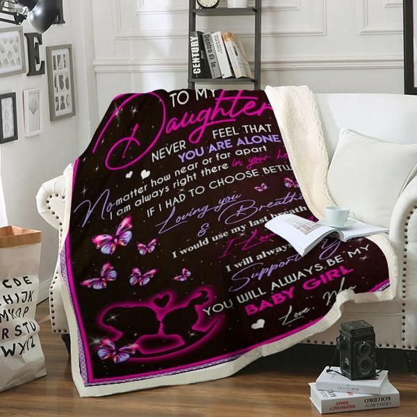 To My Daughter Sherpa Fleece Blanket