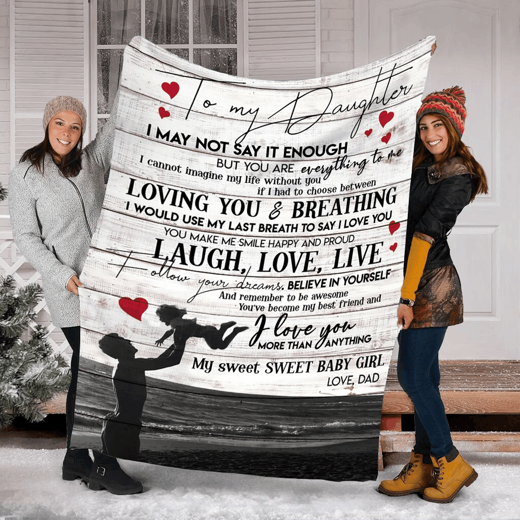 To My Daughter Sherpa Fleece Blanket
