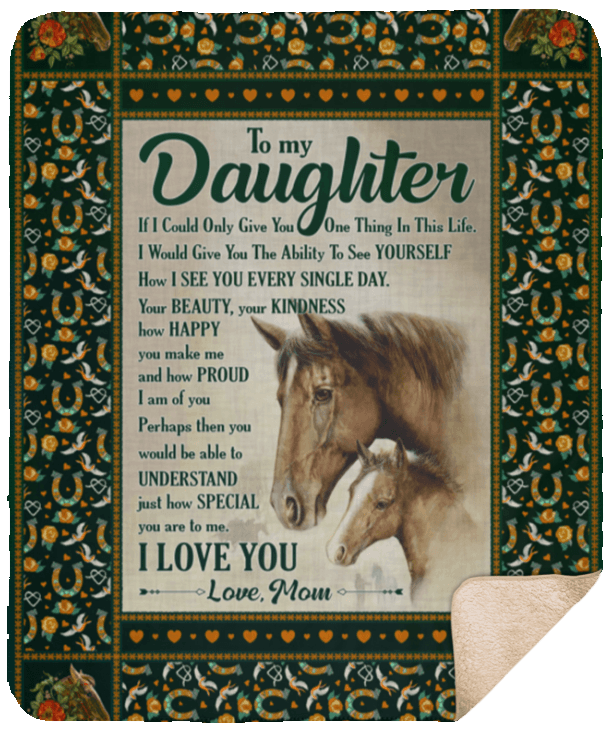 To My Daughter Sherpa Fleece Blanket