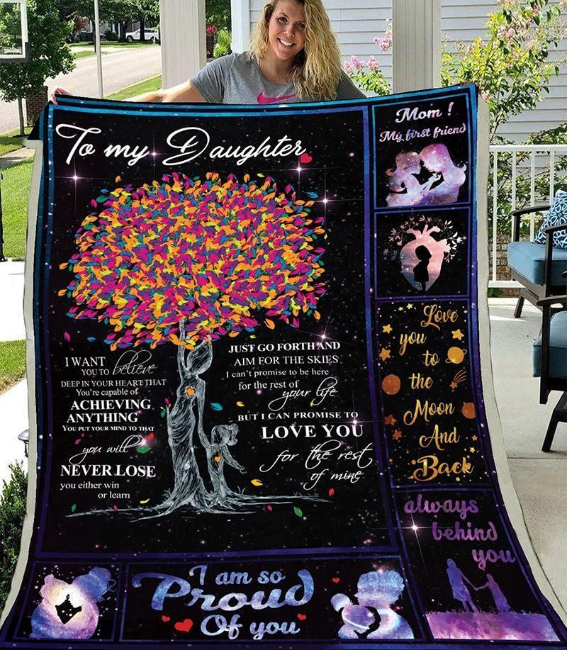 To My Daughter Sherpa Fleece Blanket