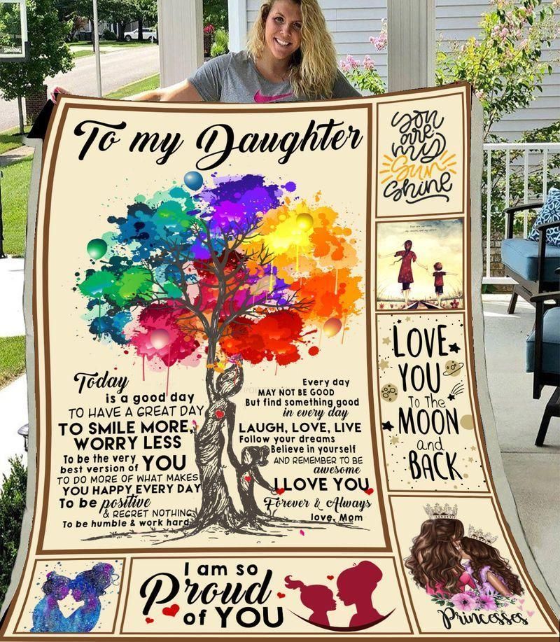 To My Daughter Sherpa Fleece Blanket
