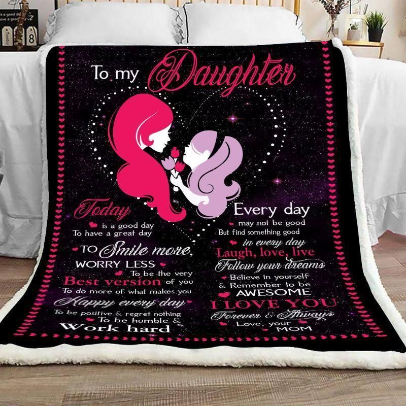 To My Daughter Sherpa Fleece Blanket