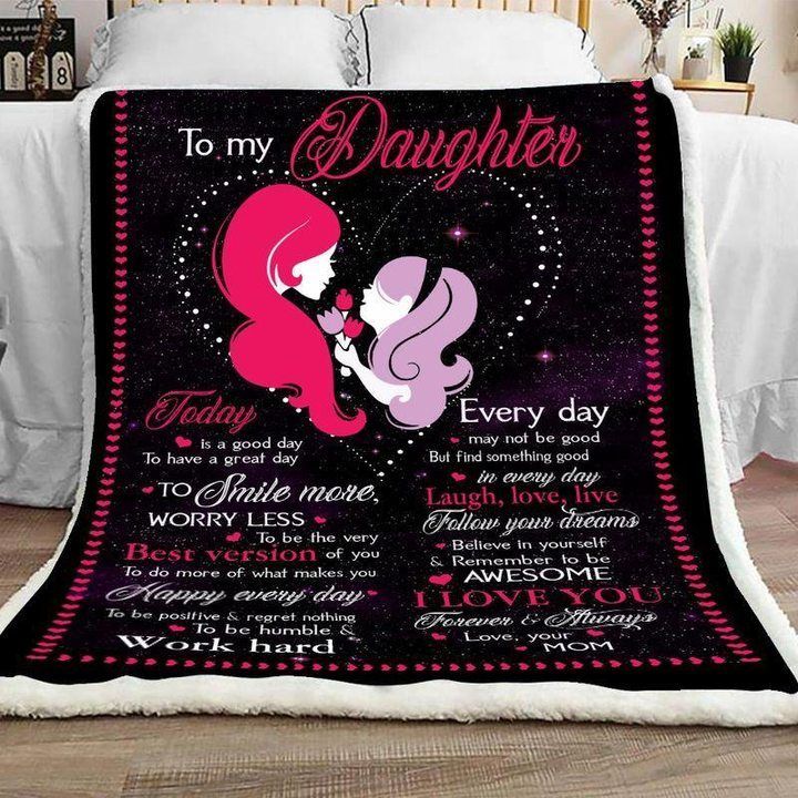 To My Daughter Sherpa Fleece Blanket