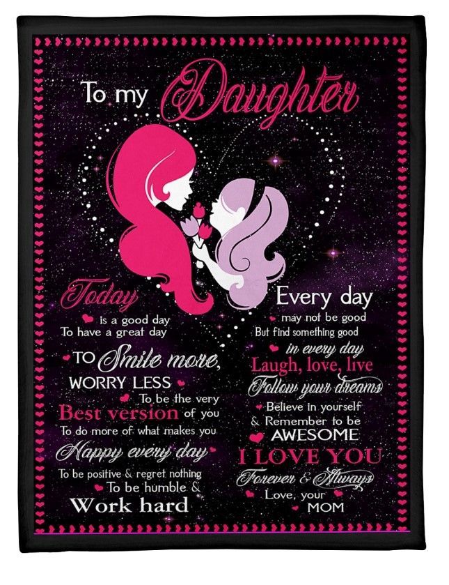 To My Daughter Sherpa Fleece Blanket