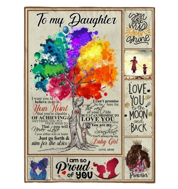 To My Daughter Sherpa Fleece Blanket