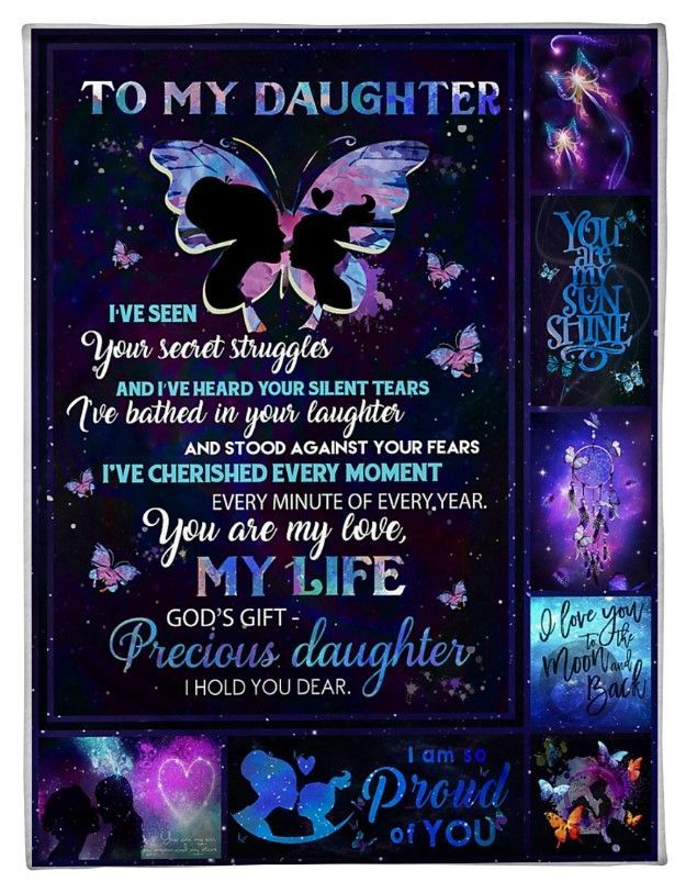To My Daughter Sherpa Fleece Blanket