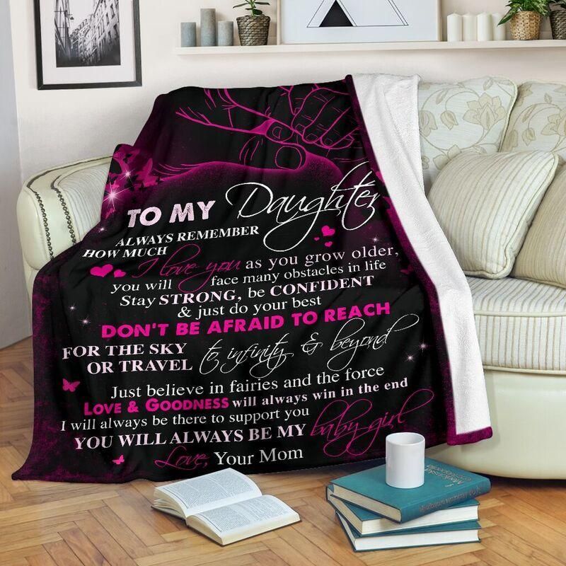 To My Daughter Sherpa Fleece Blanket