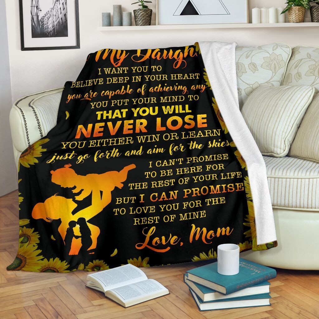 To My Daughter Sherpa Fleece Blanket