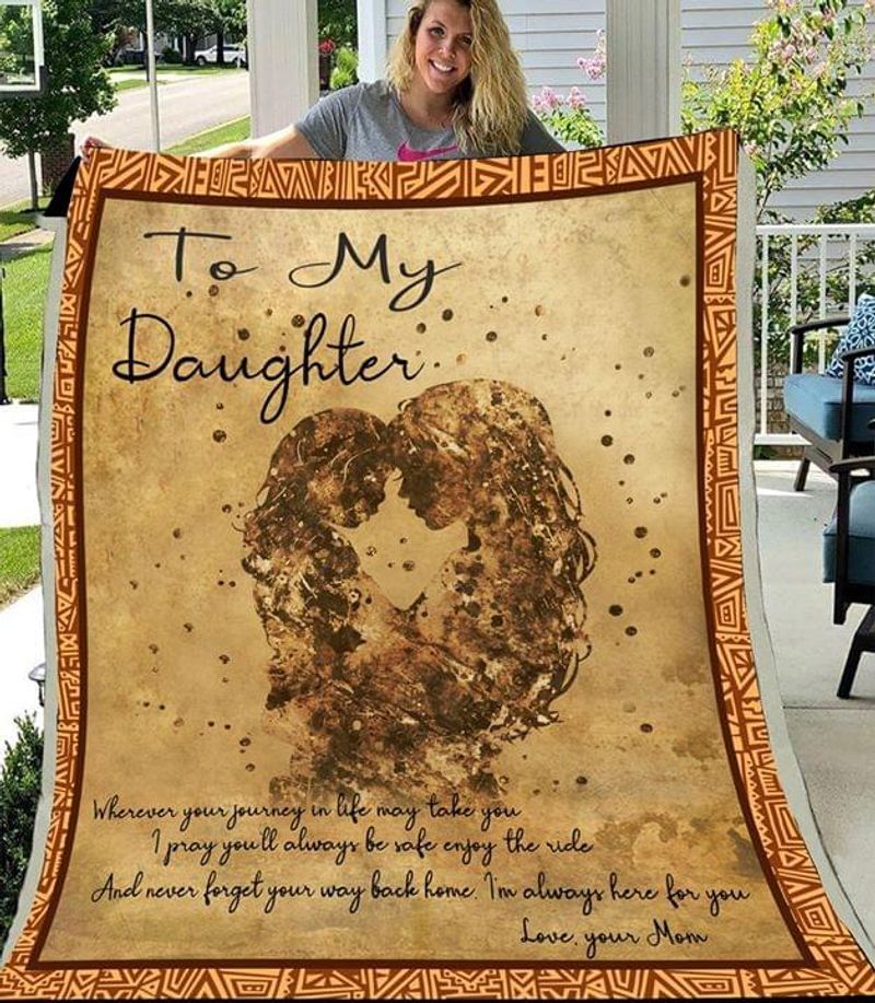 To My Daughter Sherpa Fleece Blanket