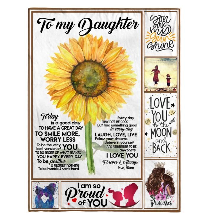 To My Daughter Sherpa Fleece Blanket