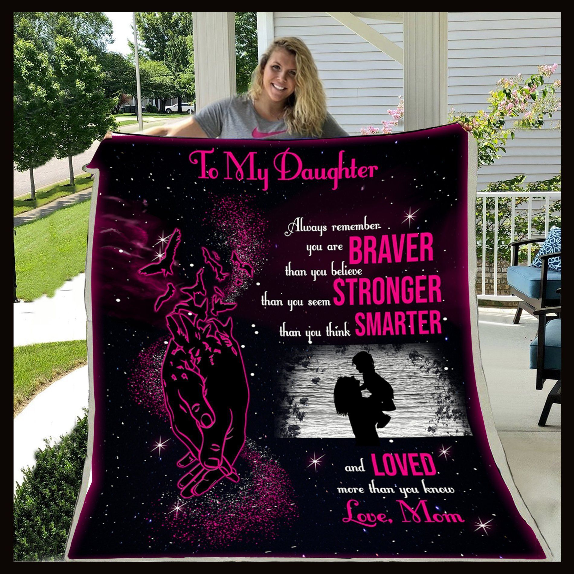 To My Daughter Sherpa Fleece Blanket
