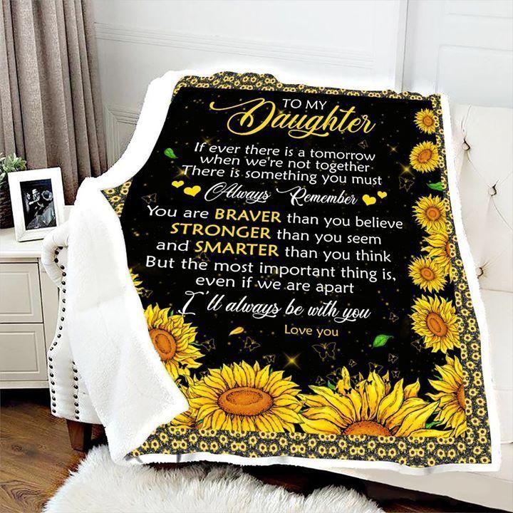 To My Daughter Sherpa Fleece Blanket