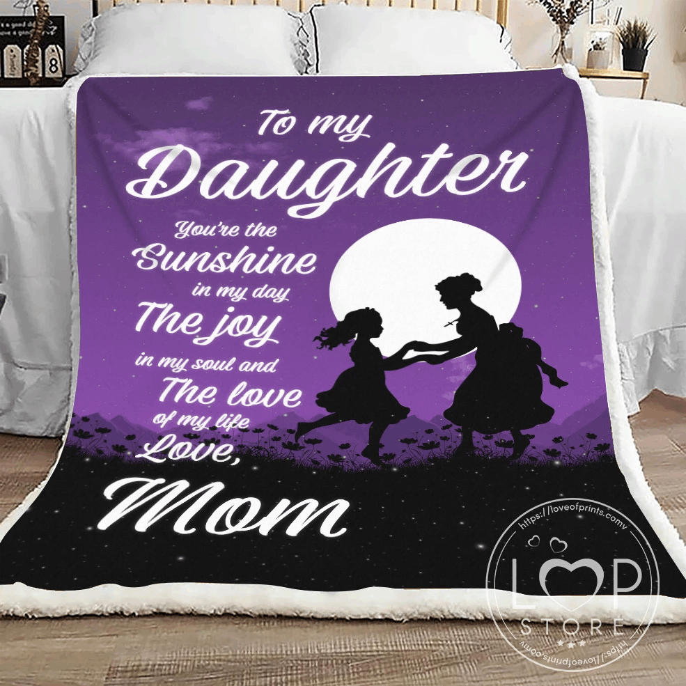 To My Daughter Sherpa Fleece Blanket