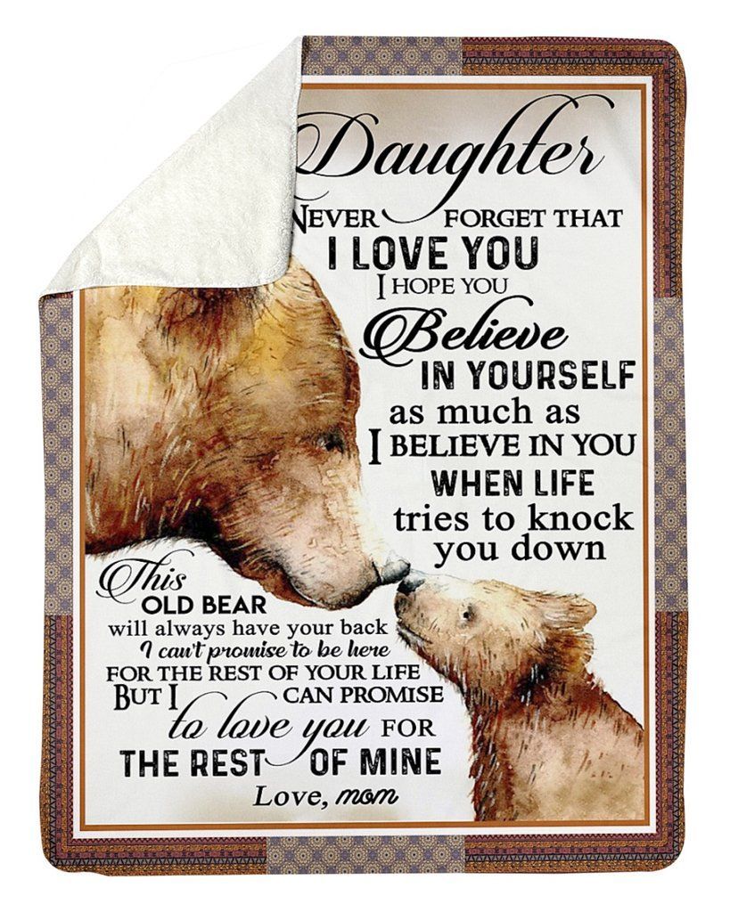 To My Daughter Sherpa Fleece Blanket