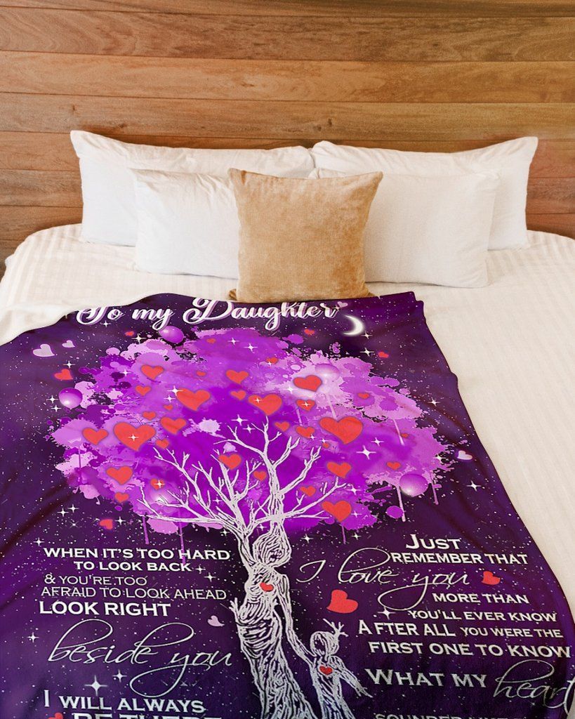 To My Daughter Sherpa Fleece Blanket