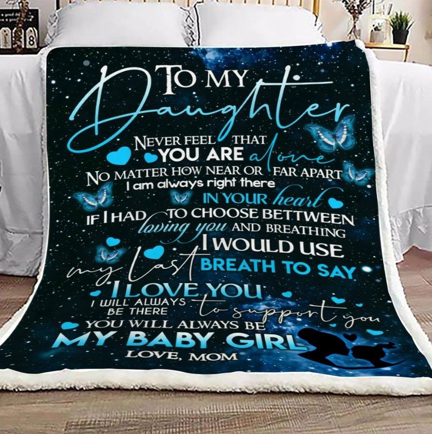 To My Daughter Sherpa Fleece Blanket