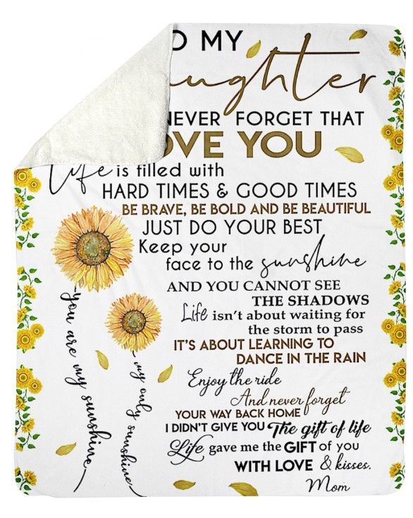To My Daughter Sherpa Fleece Blanket